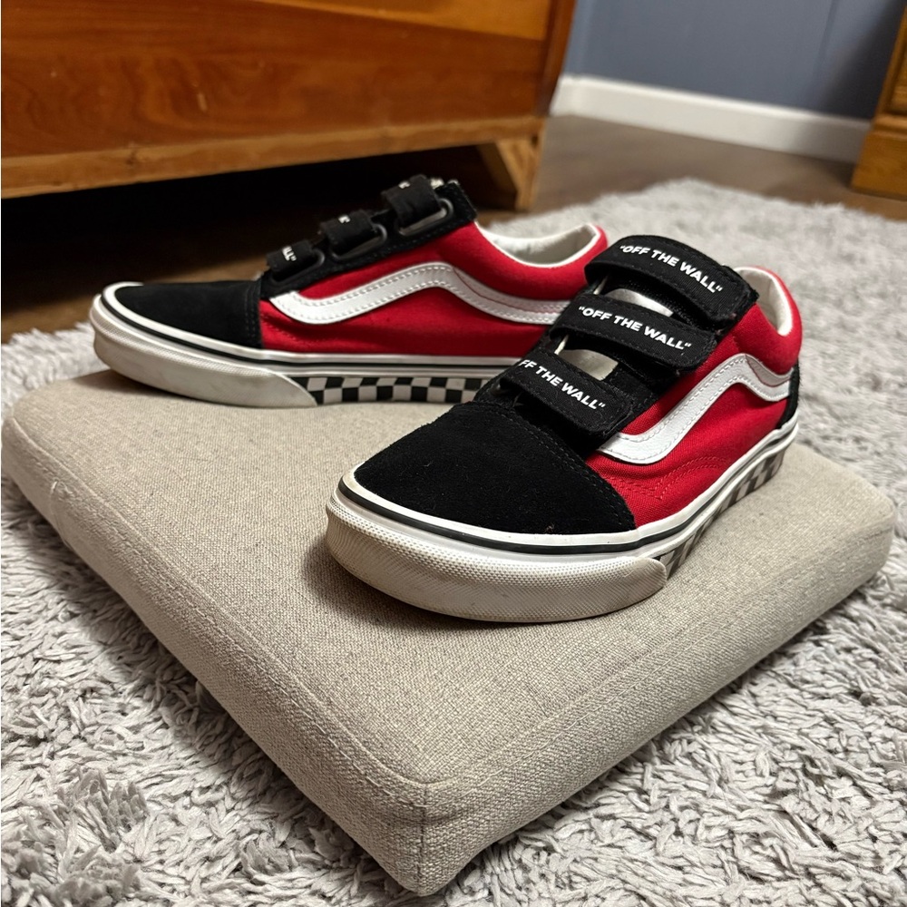 Vans Off the Wall Red and Black Sneakers